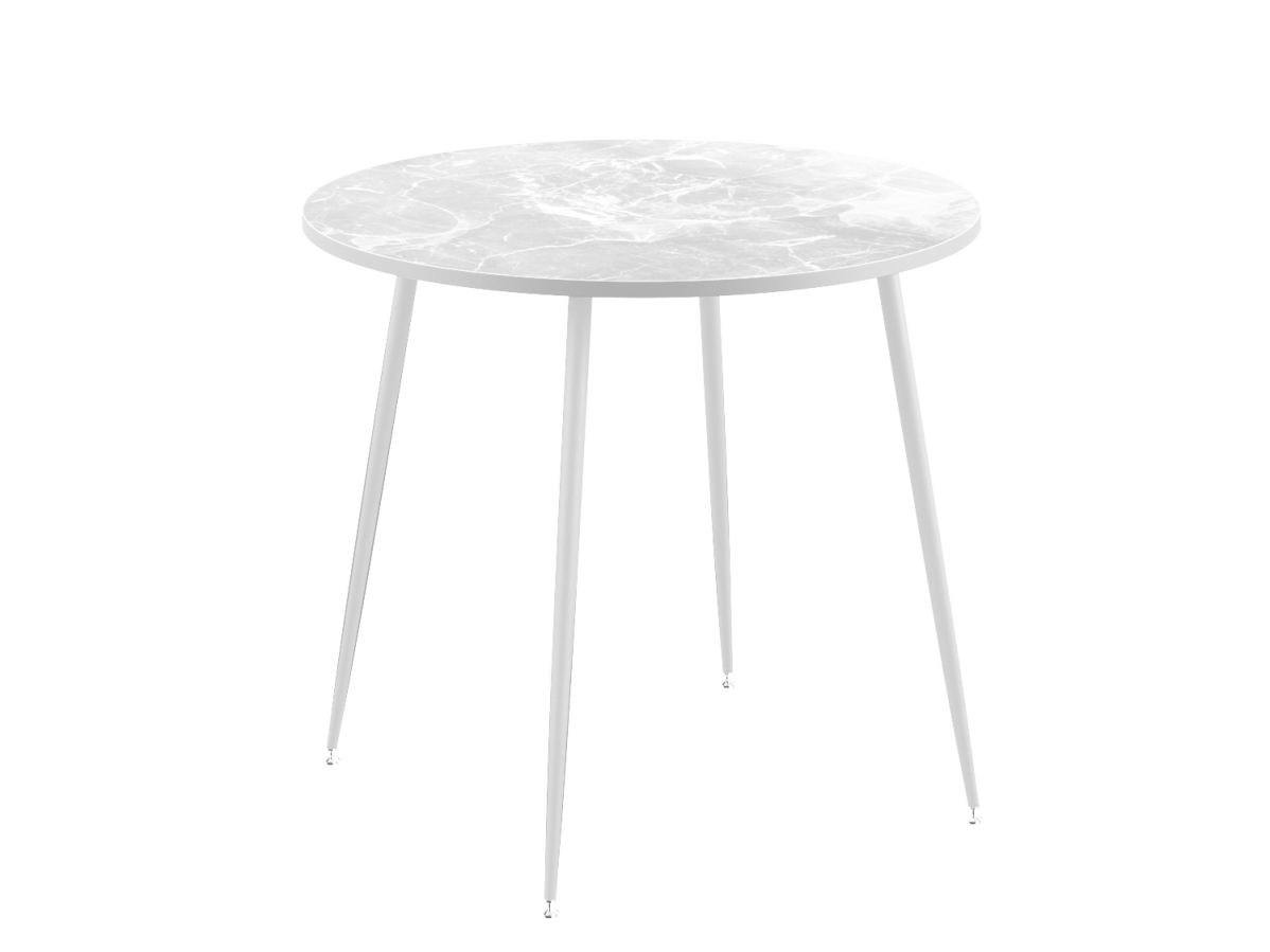 Фото стол круглый скай стекло с фотопечатью белый мрамор  от МебельОптТорг