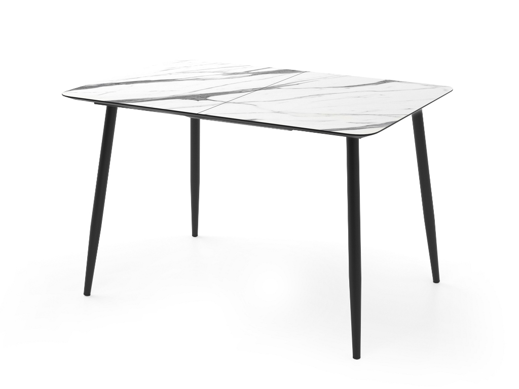 Фото стол корсика мрамор белый опора чёрная  от МебельОптТорг